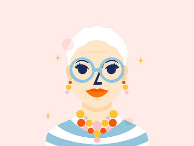 Older Lady abstract blue character character design colorful digital art illustration pink portrait portrait illustration procreate woman portrait women women empowering women women illustration yellow