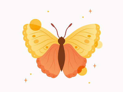 Butterfly animal illustration autumn brown butterfly digital art fall vibes illustration insect nature nature art orange wings yellow