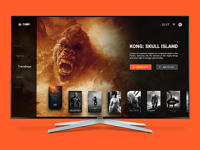 A simple TV app concept. app concept debut design material tv ui ux web
