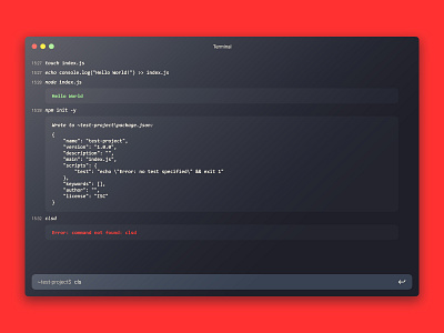 Terminal UI by tungu on Dribbble