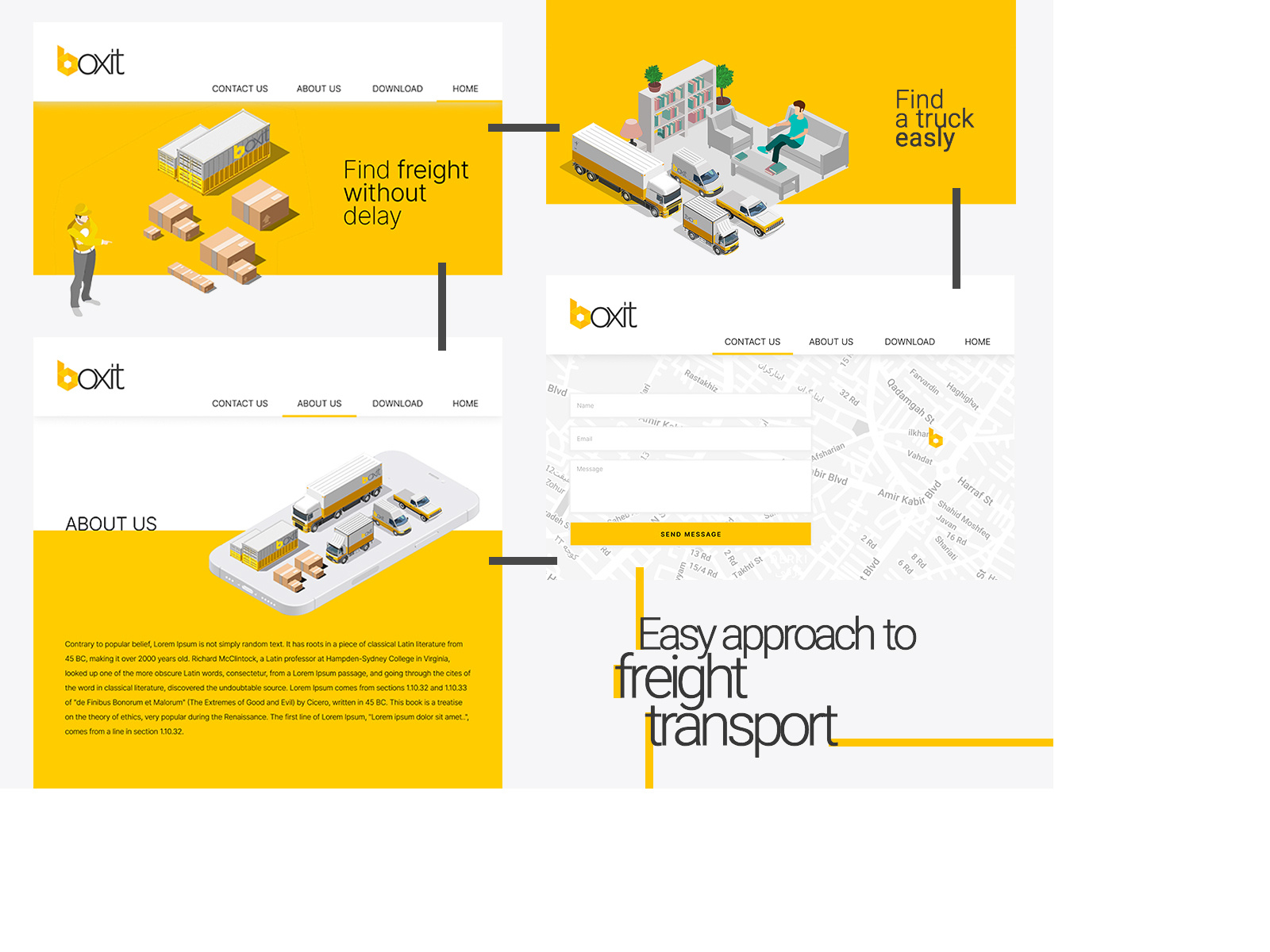 boxit website by Negar Asgharnejad on Dribbble