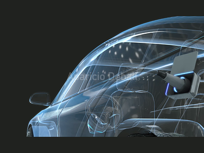 Electric car UI 3d animation design motion graphics