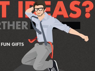 Trendy Gentleman advertising banner flat design illustration