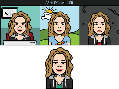 Ashleymilleravatar avatar flat flat design illustration