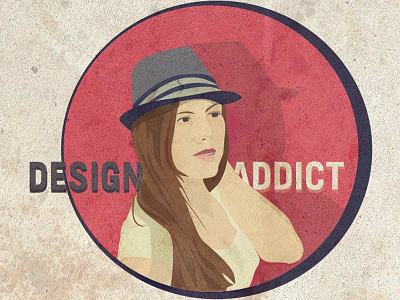 Design Addict concept flat design girl illustration progress texture