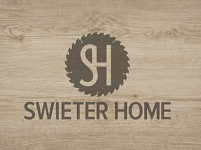 Swieter Home branding illustration logo saw