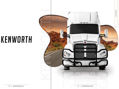 Kenworth page layout blob catalog catalog design kenworth layout layoutdesign photography typography white whitespace