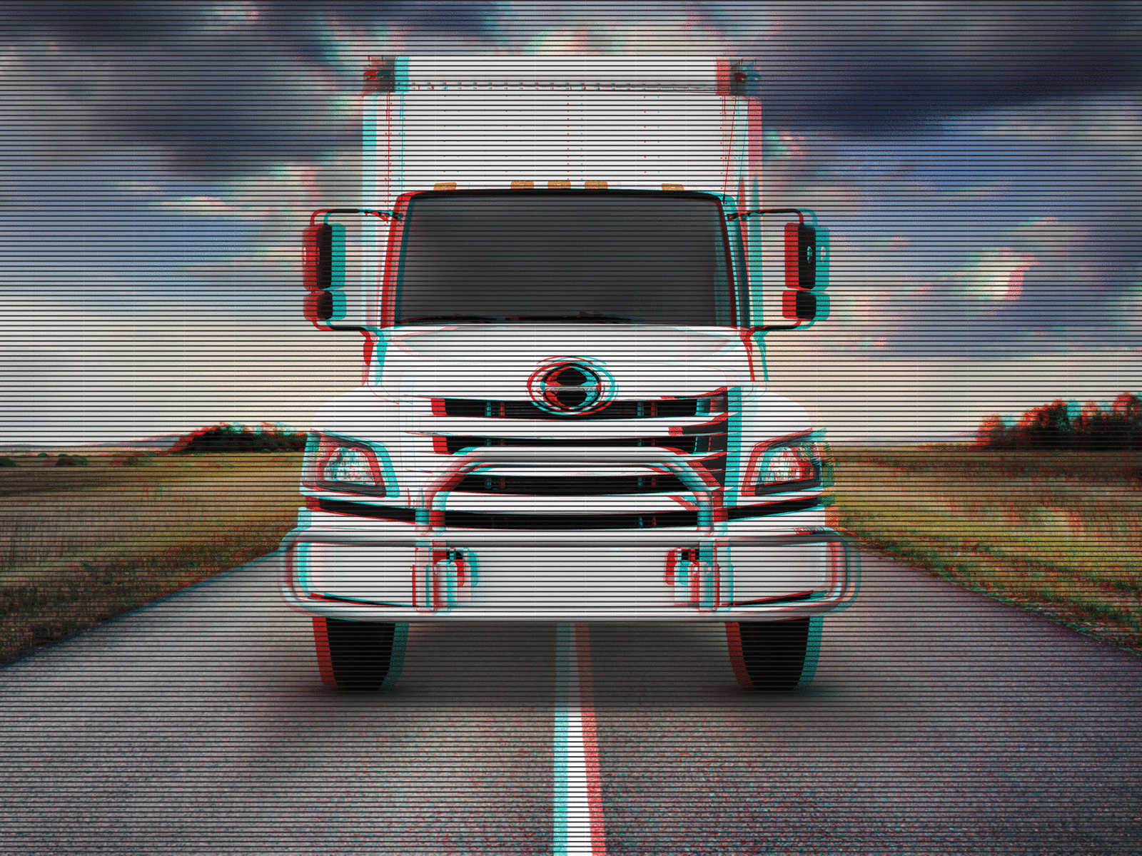3D Distorted Truck 3d 3d effect design digitaldesign glitch glitch effect glitchy graphicdesign truck