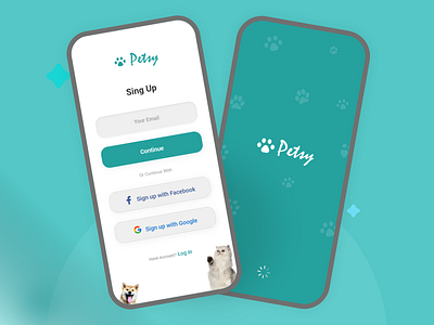 Pets Sign Up (Daily UI Challenge 1) adobe xd animals daily ui 1 daily ui challenge dailyui pets sign up ui