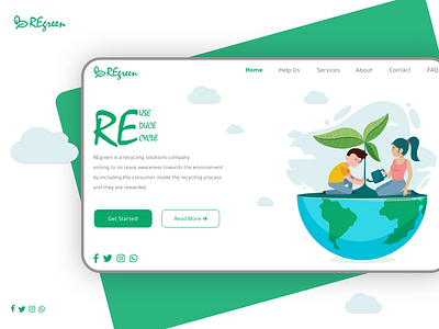 Recycling Landing Page (Daily UI Challenge 3) daily ui challenge 3 design landing page recycling ui web