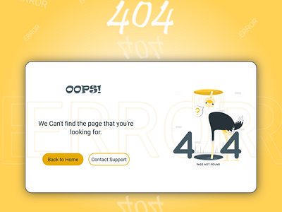 404 Error Page (Daily UI Challenge 8)
