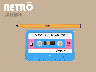 Cassette cassette illustration music