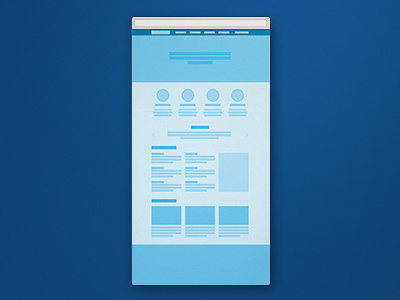 Simple Wireframe clean flat home page landing page simple ui web design wireframe