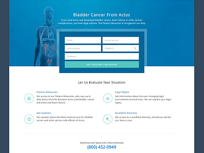 Landing Page design form interface landing page medical ui ux web design website