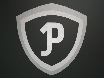 Personal Brand black branding clean identity jp logo design minimal shield