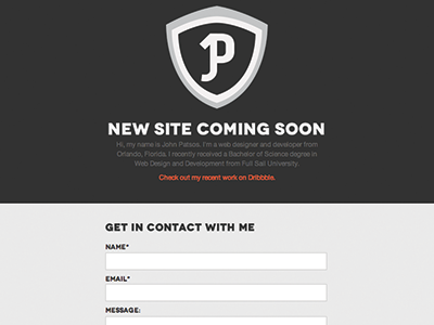 Jpatsos Coming Soon black clean coming soon contact dark jp minimal portfolio web design