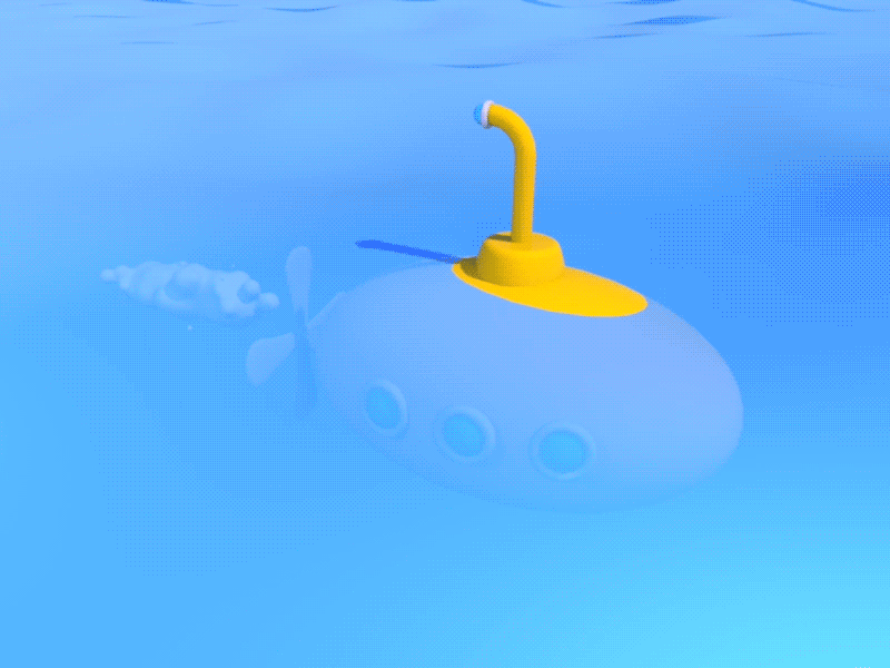 Yellow Submarine 3d c4d cinema4d submarine water