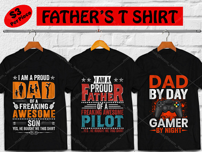 100+ FATHER'S DAY Premium T-shirt Design dad tshirt gamer dad illustration logo papa rock dad t shirt t shirt design tshirt typography vectors
