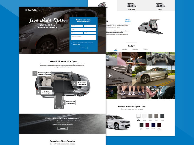 BraunAbility Take the Tour Landing Page chrysler tour elementthree wav mobility