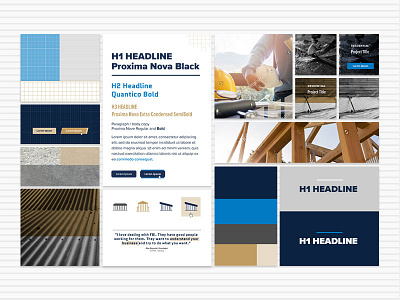 Style Tiles: Construction Website agriculture blue construction style tile style tiles texture