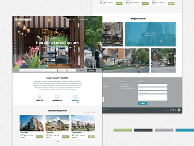 Real Estate Website Styling hovers lifestyle photography neutrals real estate ux web styling