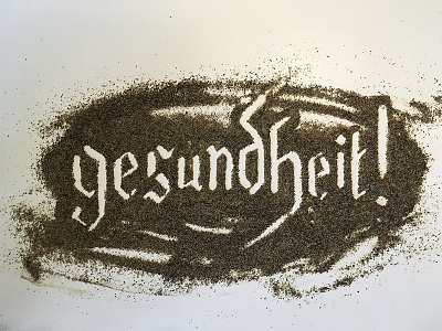 Gesundheit! Lettering black letter hand lettering lettering pepper sneeze