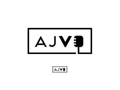 AJVO Logo branding logo microphone music voiceover