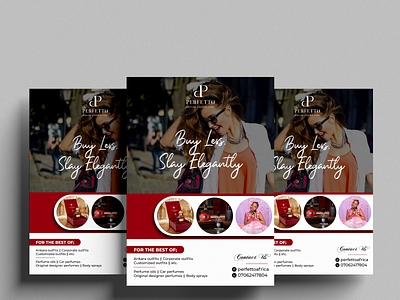 Perfetto Perfume/Fashion Store brand branding design flyer flyer design graphic design poster