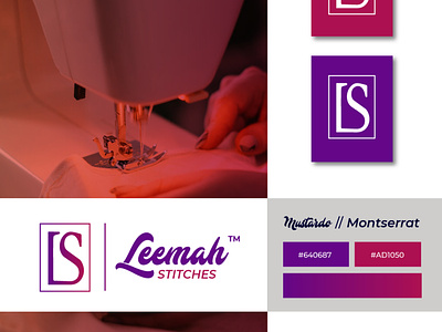 Leemah Stitches brand branding design graphic design illustration logo