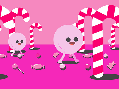 Candy Walk after effects animated gif animation character design design emoji illustration