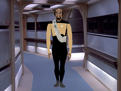 Lieutenant Worf, Careless Whispers css animation illustrator saxophone star trek svg tng worf