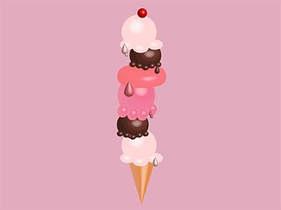 "I" 36daysoftype animation font ice cream pink type typography