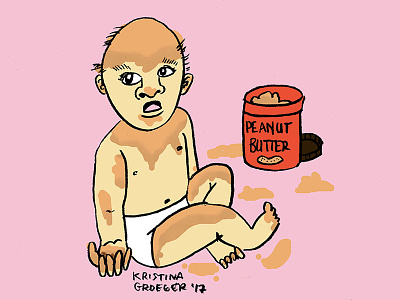 May Peanut Butter Baby Never Die editorial illustration peanut butter baby