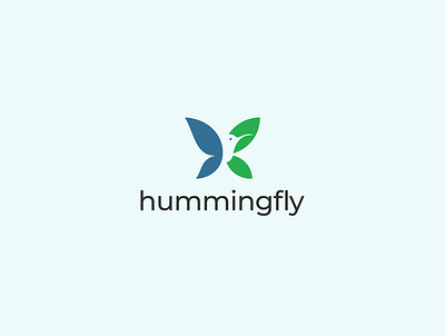 Hummingfly Logo animal branding graphic design logo minimalist