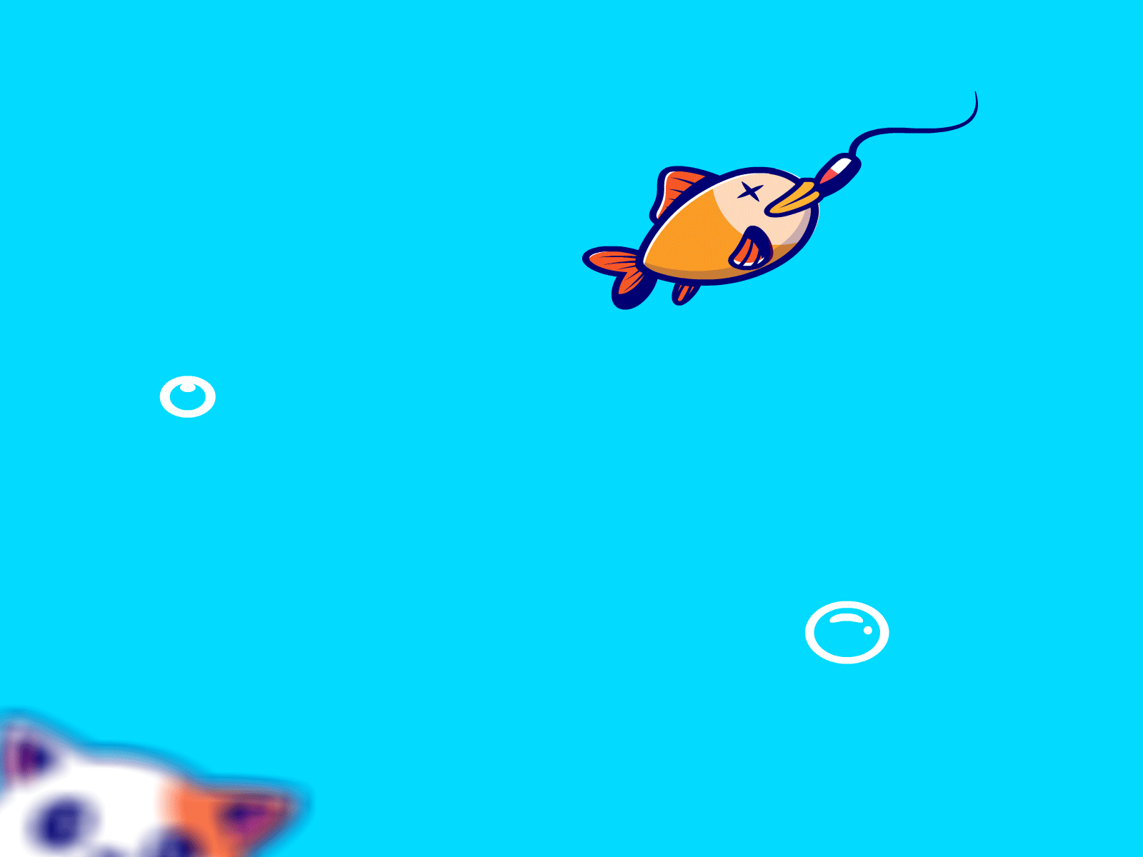 Underwater cat animation abobe animate animation cat gif vector