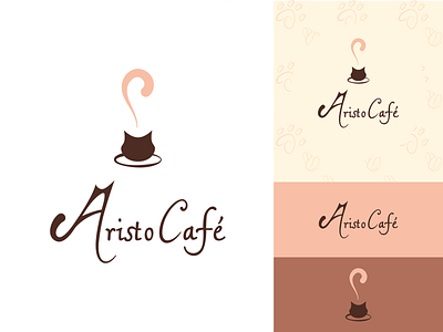 Aristocafé logo presentation branding design illustration illustrator logo typography vector