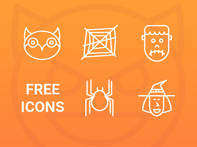 35 Scary Icons 100 ai eps flat free freebies icons line pack scary