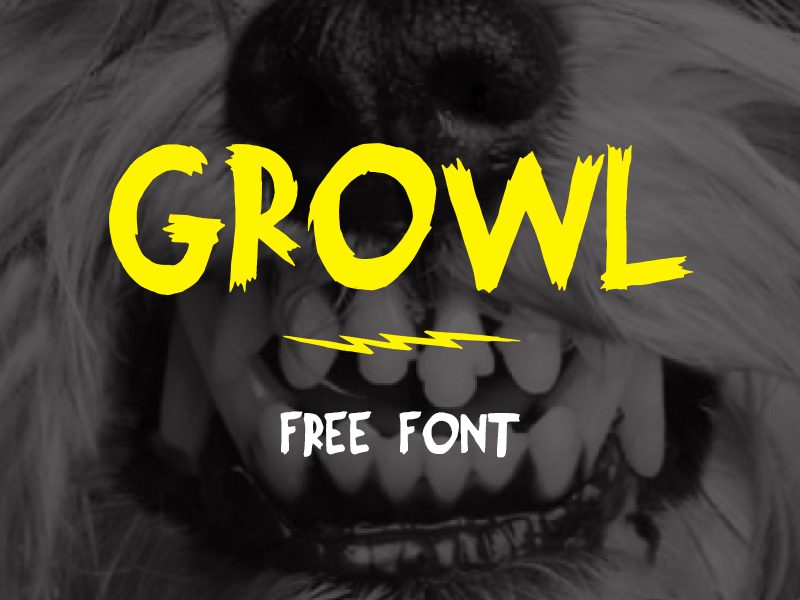 Growl Free Font free font web font freebie