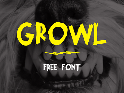 Growl Free Font font free freebie web font