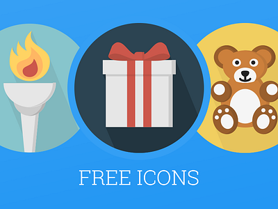 12 Free Objects Icons air plane chair gas gift icons lamp mirror teddy bear vector