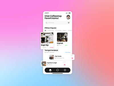 Chat App UI for Coffeeshop & Restaurant app mobile ui design uiux