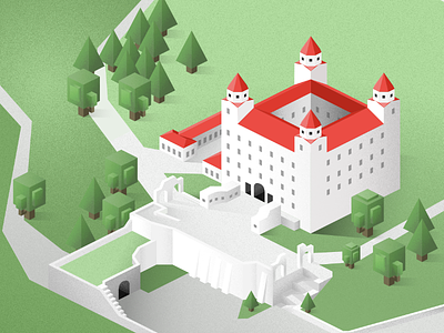 Castle affinity castle designer grid illustration isometric