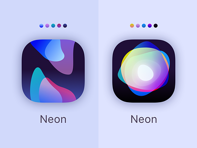 Neon icon concept app branding icon interface iphone iphone app logo ui vector