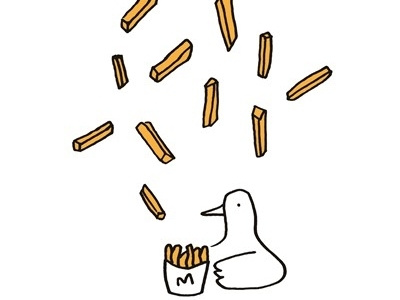 The Goose french fries goose screen print