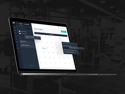 PUSH Coach's Portal athlete calendar coach crossfit dashboard drag and drop fitness gym hover macbook scheduler sport tracking trainer training wearable web app