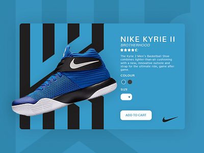 Nike Kyrie II basketball blue card kicks nike sneaker swoosh ui