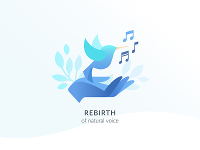 Illustration for «The school of natural voice» bird birds blue branding hand icon identity illustraion illustration illustration art illustrations illustrator music nature note notes sing vector web web design
