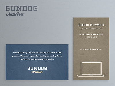 Print / Gundog Creative Business Card Design branding business card creative agency gundog logo marketing materials print design type web designer