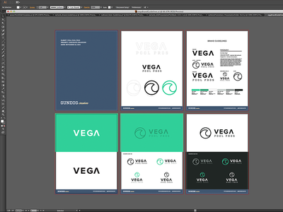 Branding / Vega Pool Pros Brand Guidelines brand guidelines branding creative agency gundog illustrator logo logotype print design type web designer
