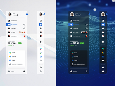 Cryptowallet navbar design